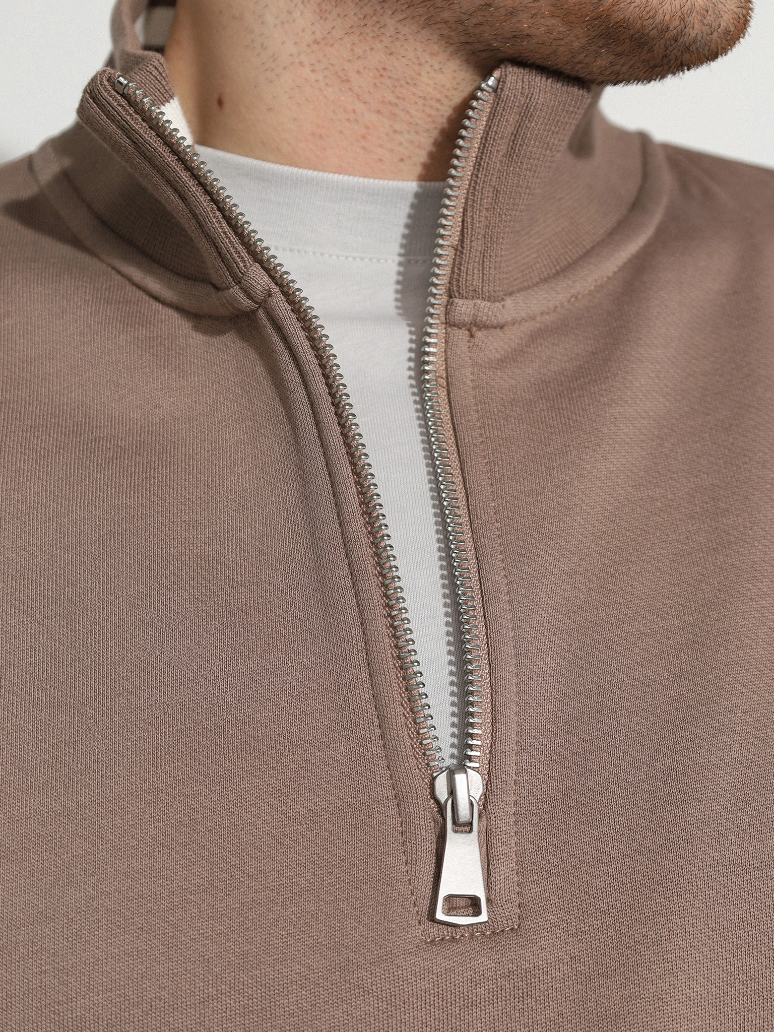 Толстовка темно-бежевого цвета из хлопка